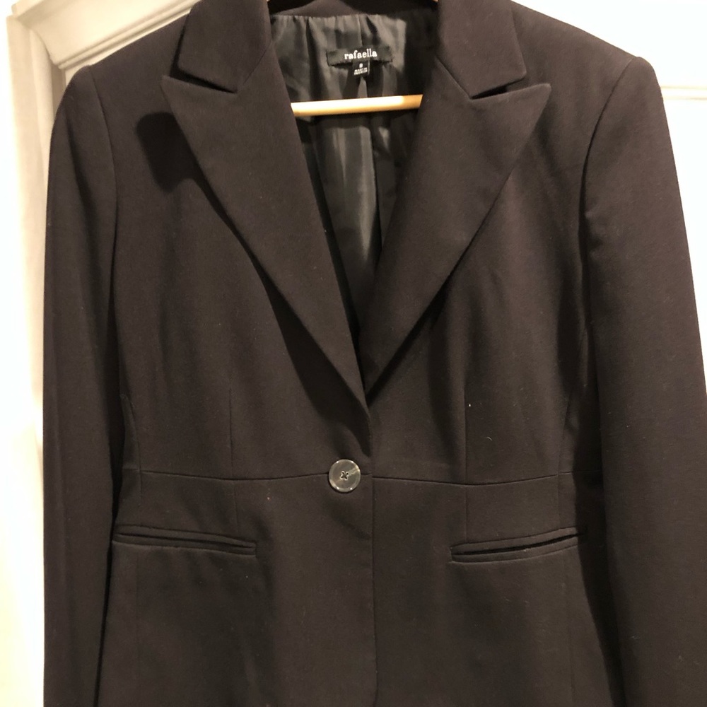 Rafaella One Button Black Blazer